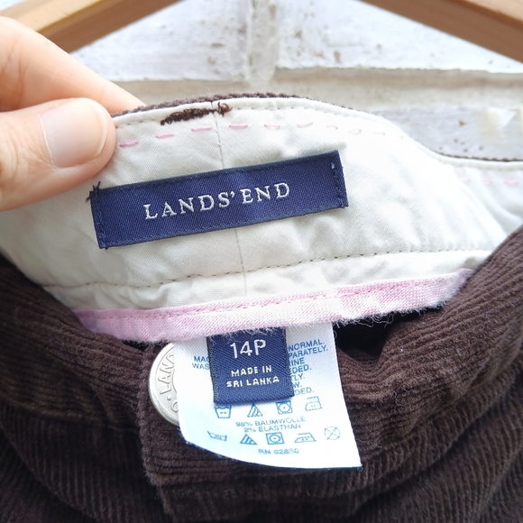 Lands End Brown Corduroy Pants Straight Leg - Picture 4 of 5